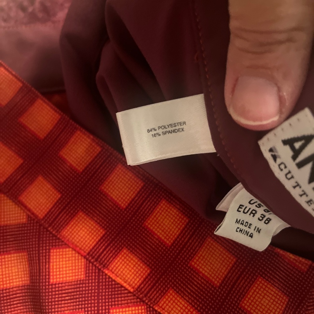 Annika Cutter & Buck Golf Tennis Skort Maroon Orange Virginia Tech Colors Size 8 - Picture 9 of 9
